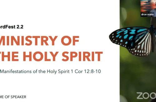 The Ministry of Holy Spirit